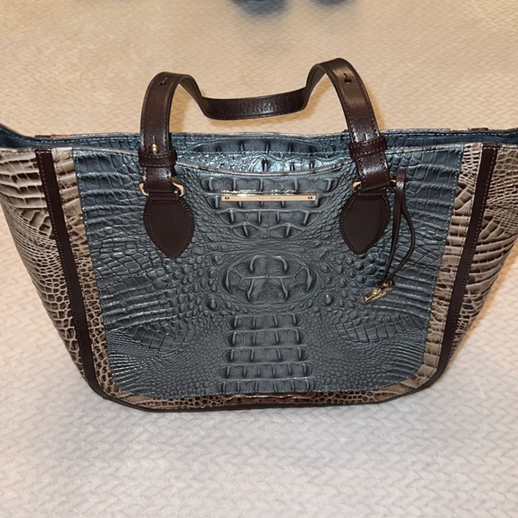 Brahmin Medium Lena Tote Shoulder Bag Mallard Davos - Picture 14 of 16